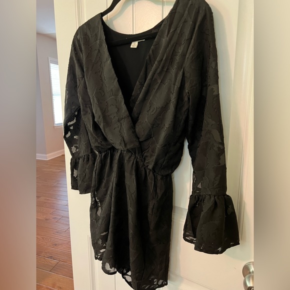 Francesca’s Black Lace Romper - Picture 3 of 9